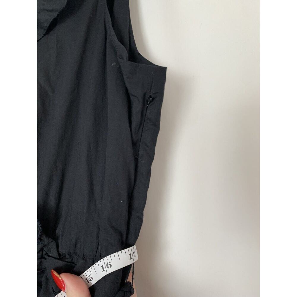 J. Crew Womens Dress 12 Maxi Tiered Ruffles Vneck Black Sleeveless New - Picture 7 of 11